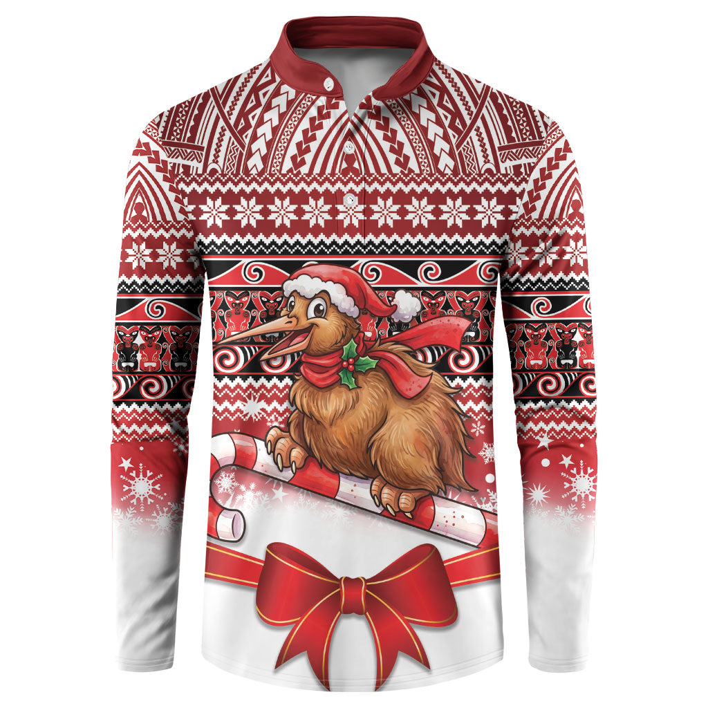 New Zealand Kiwi Bird Christmas Button Sweatshirt Maori Inspired Knitted Patterns
