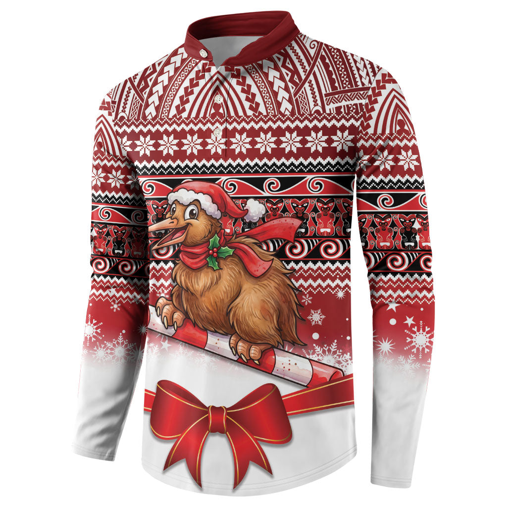 New Zealand Kiwi Bird Christmas Button Sweatshirt Maori Inspired Knitted Patterns