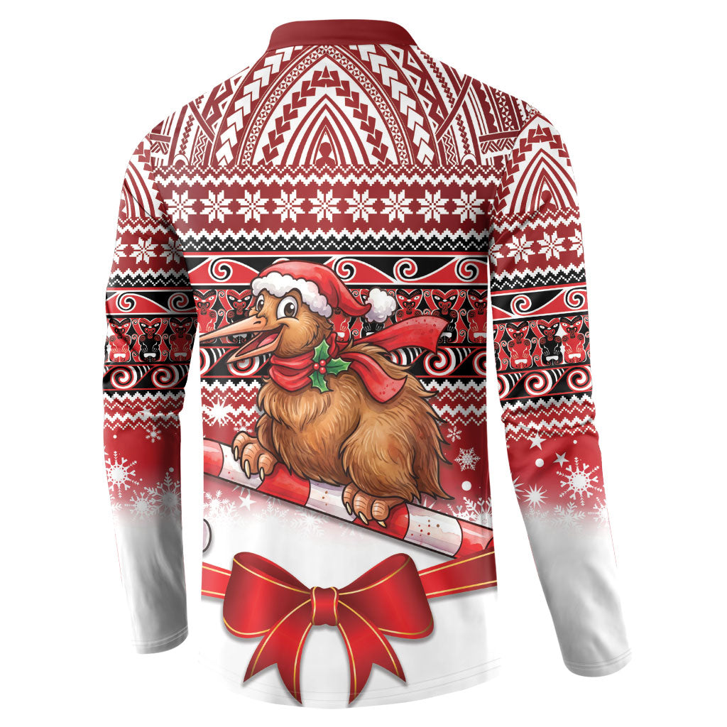 New Zealand Kiwi Bird Christmas Button Sweatshirt Maori Inspired Knitted Patterns