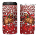 New Zealand Kiwi Bird Christmas 4 in 1 Can Cooler Tumbler Maori Inspired Knitted Patterns