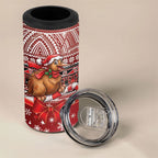 New Zealand Kiwi Bird Christmas 4 in 1 Can Cooler Tumbler Maori Inspired Knitted Patterns