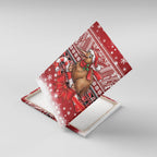 New Zealand Kiwi Bird Christmas Canvas Wall Art Maori Inspired Knitted Patterns