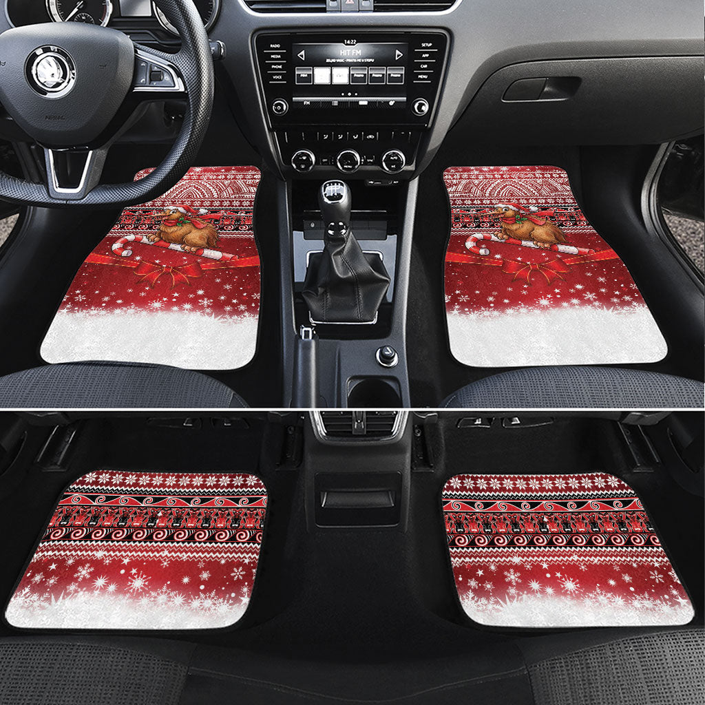 New Zealand Kiwi Bird Christmas Car Mats Maori Inspired Knitted Patterns