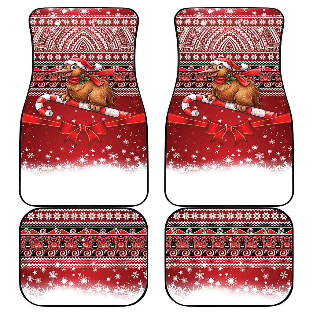 New Zealand Kiwi Bird Christmas Car Mats Maori Inspired Knitted Patterns