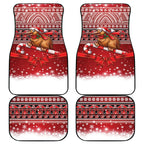 New Zealand Kiwi Bird Christmas Car Mats Maori Inspired Knitted Patterns
