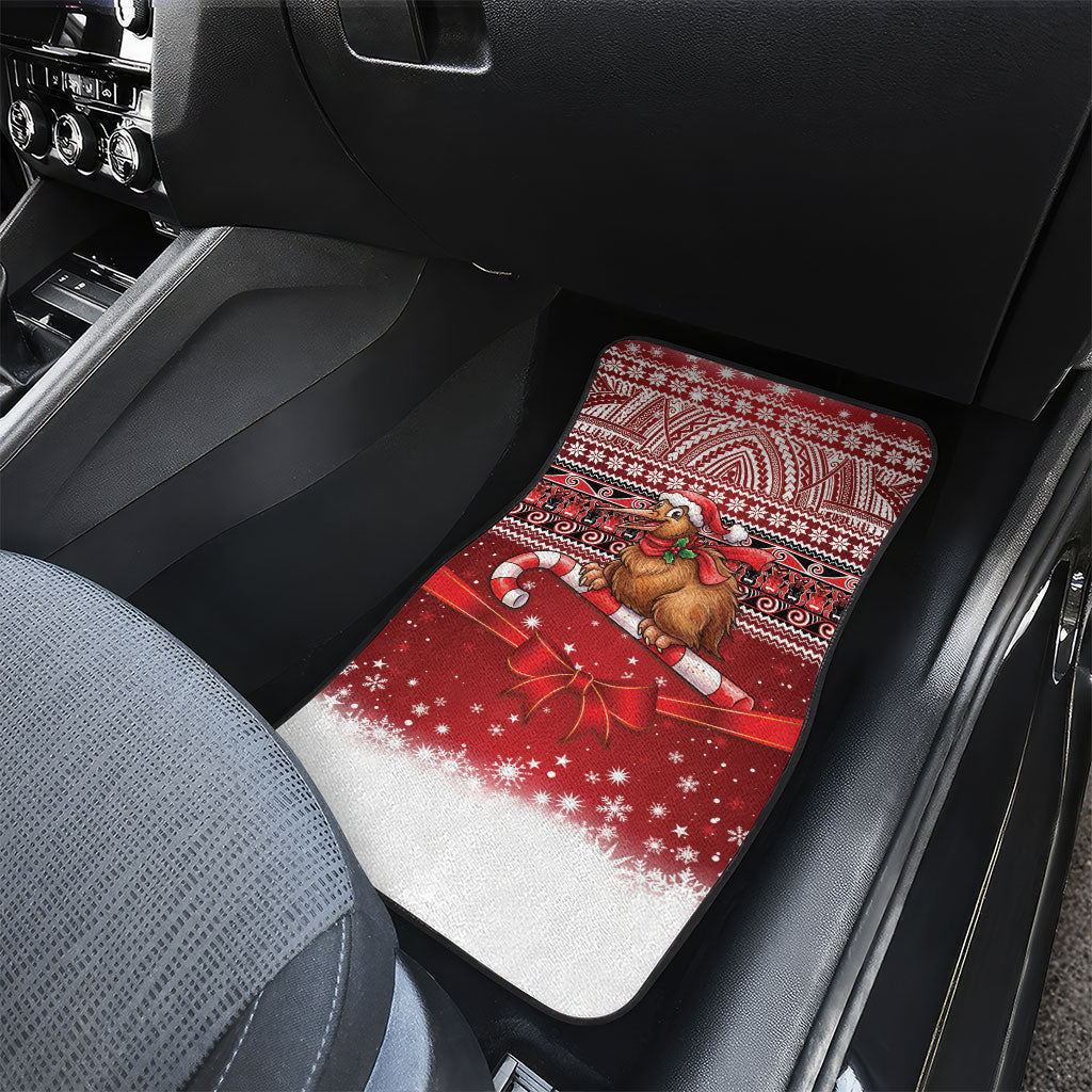 New Zealand Kiwi Bird Christmas Car Mats Maori Inspired Knitted Patterns