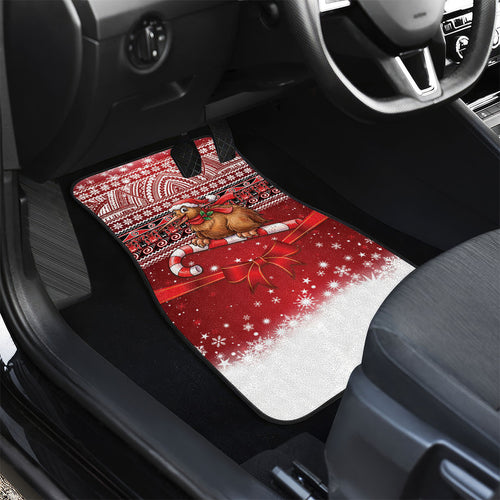 New Zealand Kiwi Bird Christmas Car Mats Maori Inspired Knitted Patterns