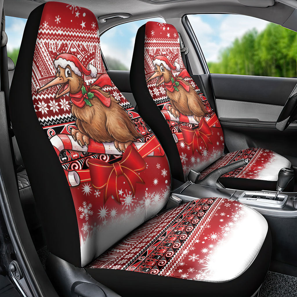 New Zealand Kiwi Bird Christmas Car Seat Cover Maori Inspired Knitted Patterns