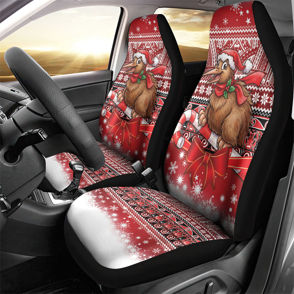 New Zealand Kiwi Bird Christmas Car Seat Cover Maori Inspired Knitted Patterns