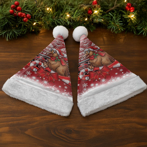 New Zealand Kiwi Bird Christmas Santa Hat Maori Inspired Knitted Patterns