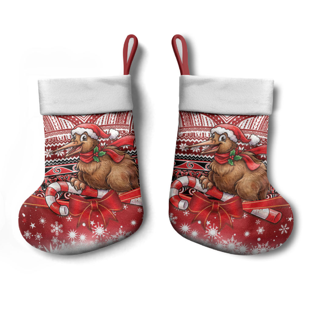 New Zealand Kiwi Bird Christmas Stocking Maori Inspired Knitted Patterns