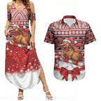 New Zealand Kiwi Bird Christmas Couples Matching Summer Maxi Dress and Hawaiian Shirt Maori Inspired Knitted Patterns