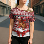New Zealand Kiwi Bird Christmas Cross Shoulder Shirt Maori Inspired Knitted Patterns