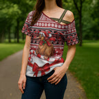New Zealand Kiwi Bird Christmas Cross Shoulder Shirt Maori Inspired Knitted Patterns