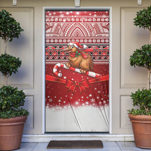 New Zealand Kiwi Bird Christmas Door Cover Maori Inspired Knitted Patterns