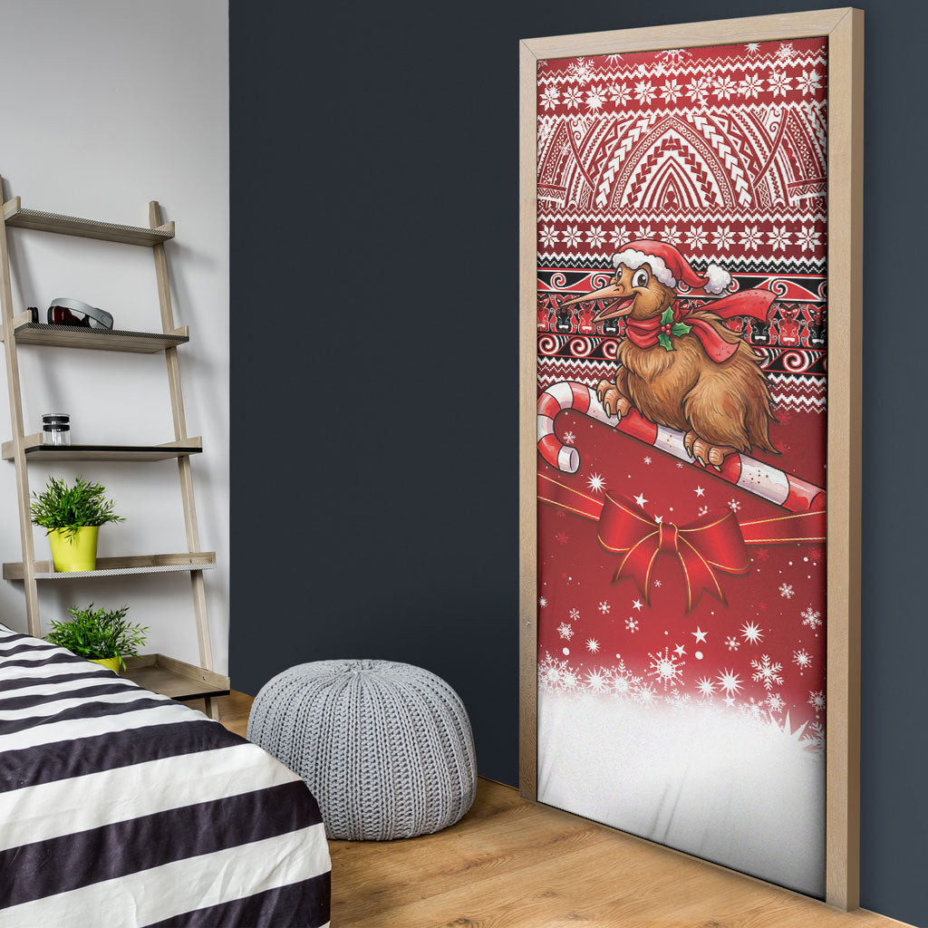 New Zealand Kiwi Bird Christmas Door Cover Maori Inspired Knitted Patterns