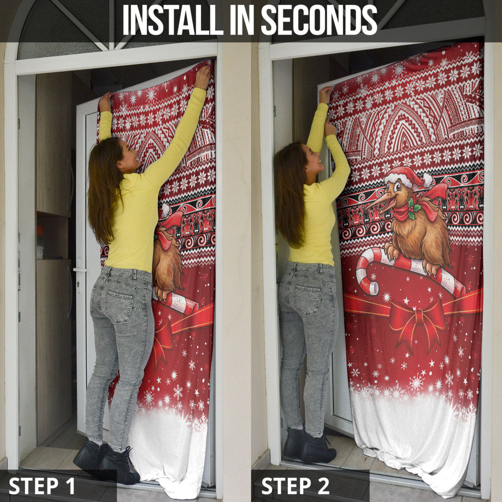 New Zealand Kiwi Bird Christmas Door Cover Maori Inspired Knitted Patterns