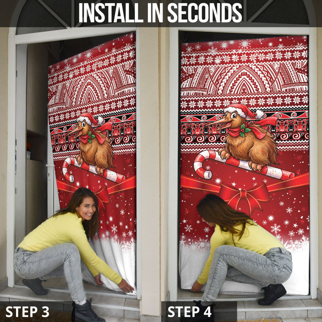 New Zealand Kiwi Bird Christmas Door Cover Maori Inspired Knitted Patterns
