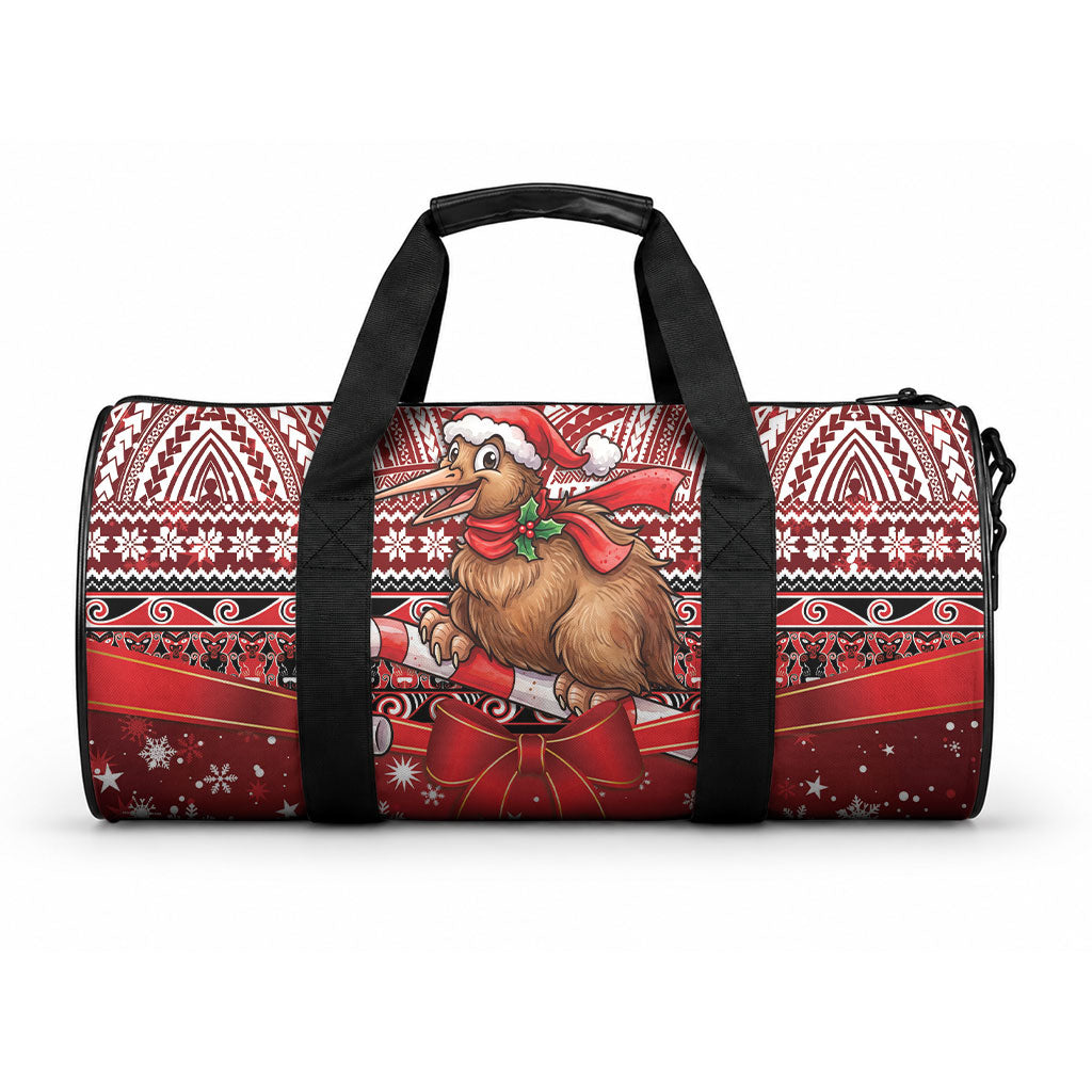 New Zealand Kiwi Bird Christmas Duffle Bag Maori Inspired Knitted Patterns
