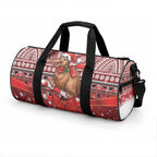New Zealand Kiwi Bird Christmas Duffle Bag Maori Inspired Knitted Patterns