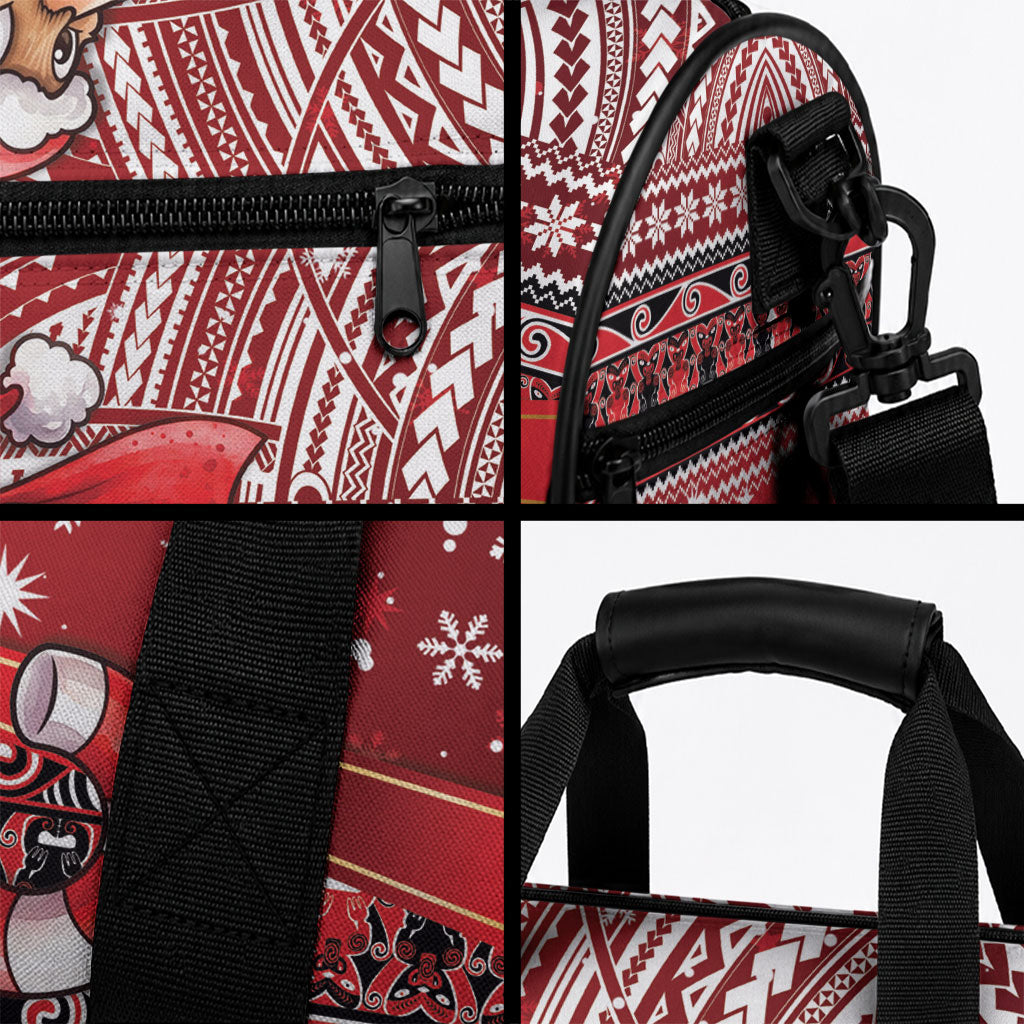 New Zealand Kiwi Bird Christmas Duffle Bag Maori Inspired Knitted Patterns