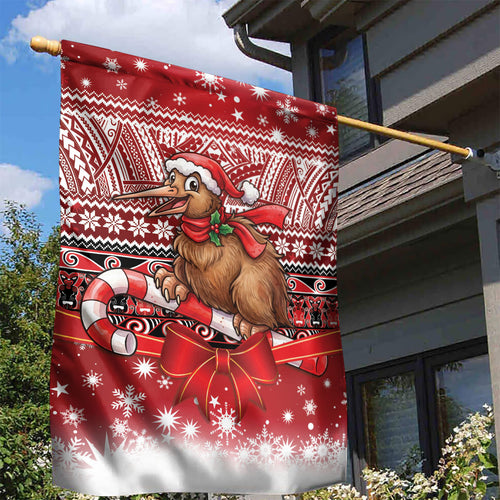 New Zealand Kiwi Bird Christmas Garden Flag Maori Inspired Knitted Patterns