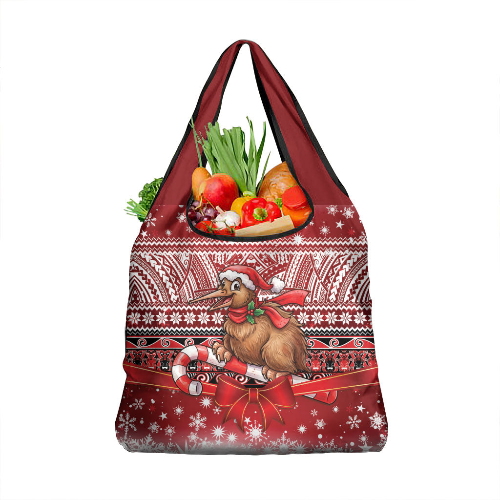 New Zealand Kiwi Bird Christmas Grocery Bag Maori Inspired Knitted Patterns