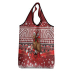 New Zealand Kiwi Bird Christmas Grocery Bag Maori Inspired Knitted Patterns