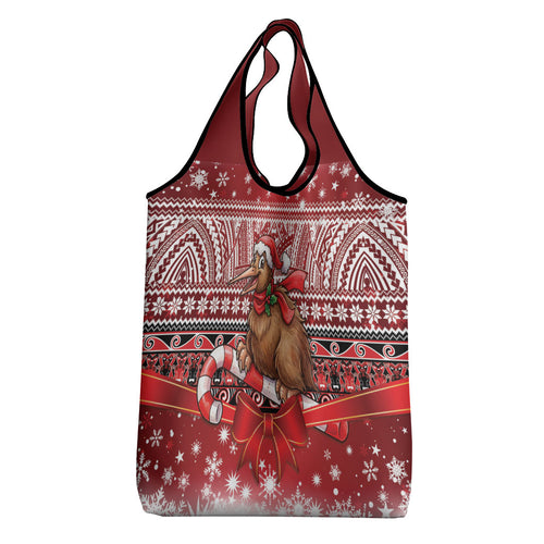 New Zealand Kiwi Bird Christmas Grocery Bag Maori Inspired Knitted Patterns