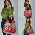 New Zealand Kiwi Bird Christmas Grocery Bag Maori Inspired Knitted Patterns