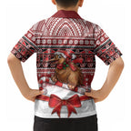 New Zealand Kiwi Bird Christmas Hawaiian Shirt Maori Inspired Knitted Patterns