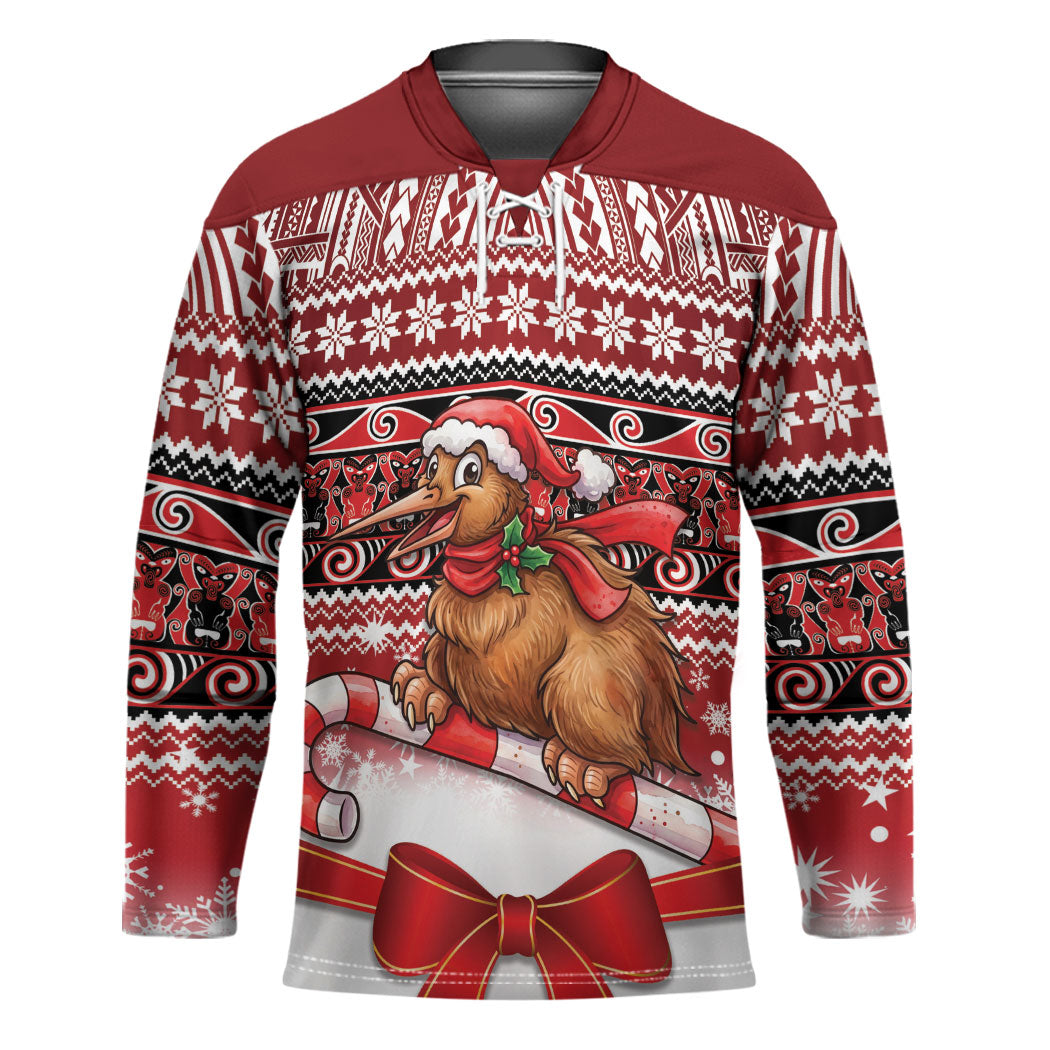 New Zealand Kiwi Bird Christmas Hockey Jersey Maori Inspired Knitted Patterns