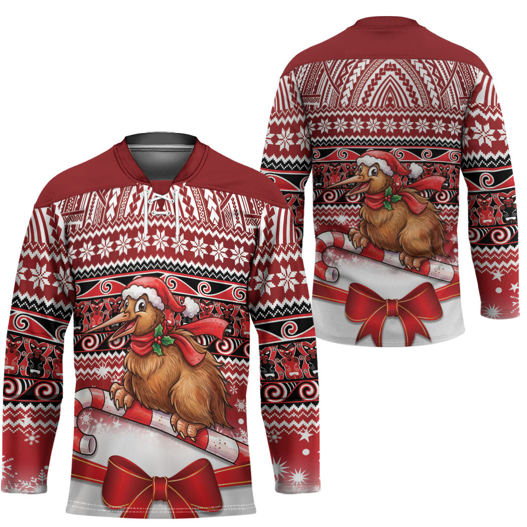 New Zealand Kiwi Bird Christmas Hockey Jersey Maori Inspired Knitted Patterns