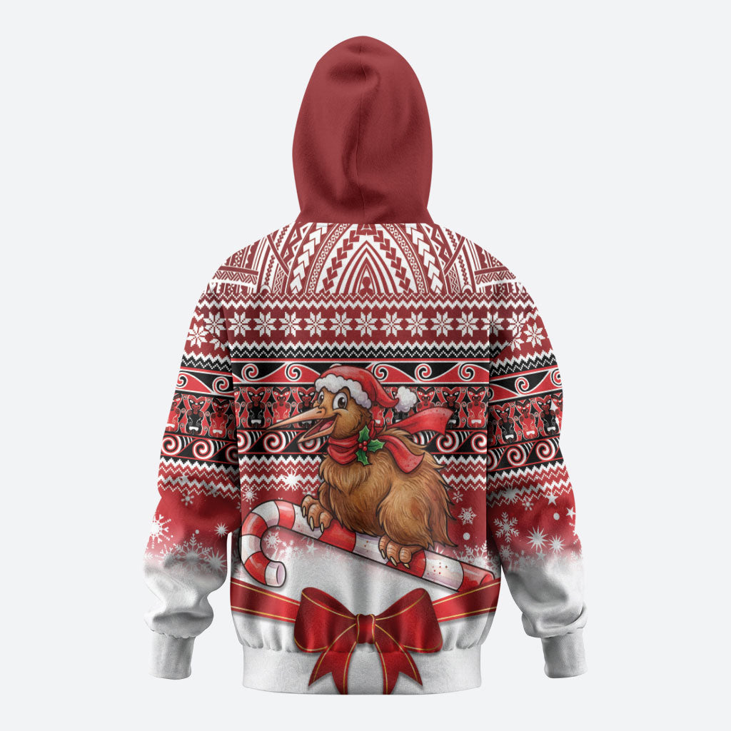 New Zealand Kiwi Bird Christmas Hoodie Maori Inspired Knitted Patterns