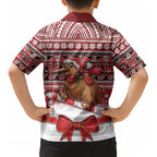 New Zealand Kiwi Bird Christmas Kid Hawaiian Shirt Maori Inspired Knitted Patterns