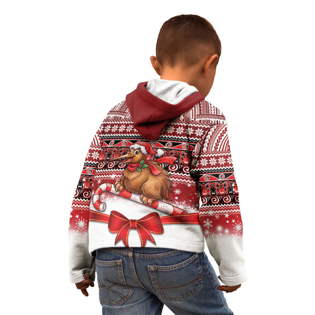 New Zealand Kiwi Bird Christmas Kid Hoodie Maori Inspired Knitted Patterns
