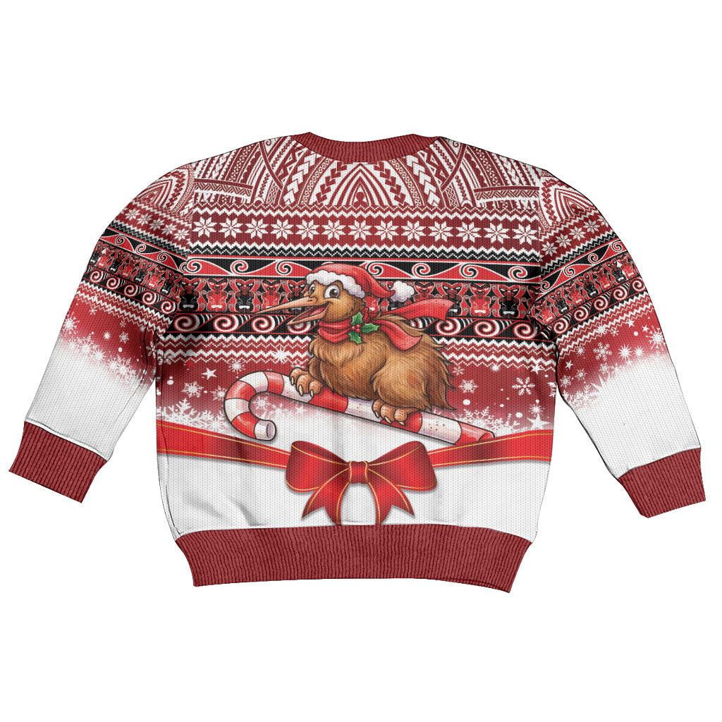 New Zealand Kiwi Bird Christmas Kid Ugly Christmas Sweater Maori Inspired Knitted Patterns