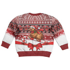 New Zealand Kiwi Bird Christmas Kid Ugly Christmas Sweater Maori Inspired Knitted Patterns