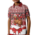 New Zealand Kiwi Bird Christmas Kid Polo Shirt Maori Inspired Knitted Patterns