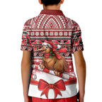 New Zealand Kiwi Bird Christmas Kid Polo Shirt Maori Inspired Knitted Patterns