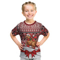 New Zealand Kiwi Bird Christmas Kid T Shirt Maori Inspired Knitted Patterns