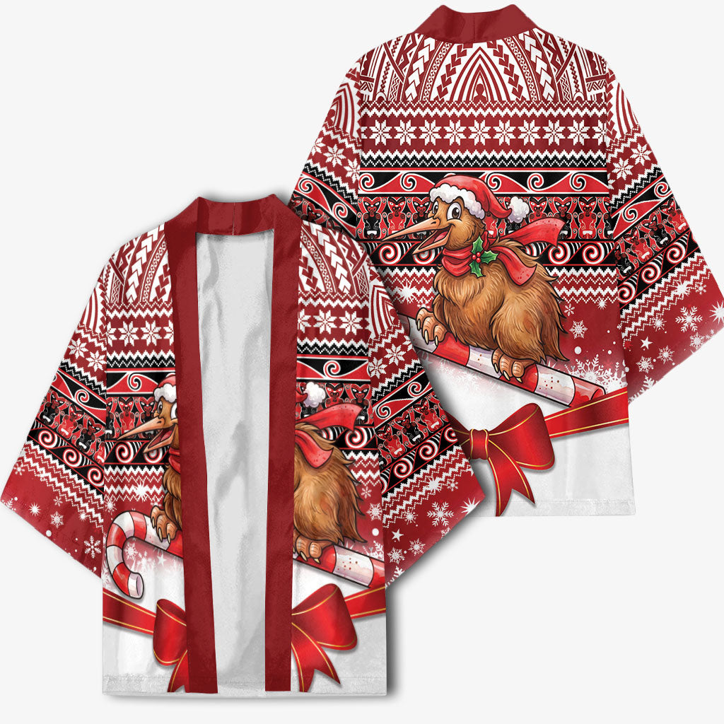 New Zealand Kiwi Bird Christmas Kimono Maori Inspired Knitted Patterns