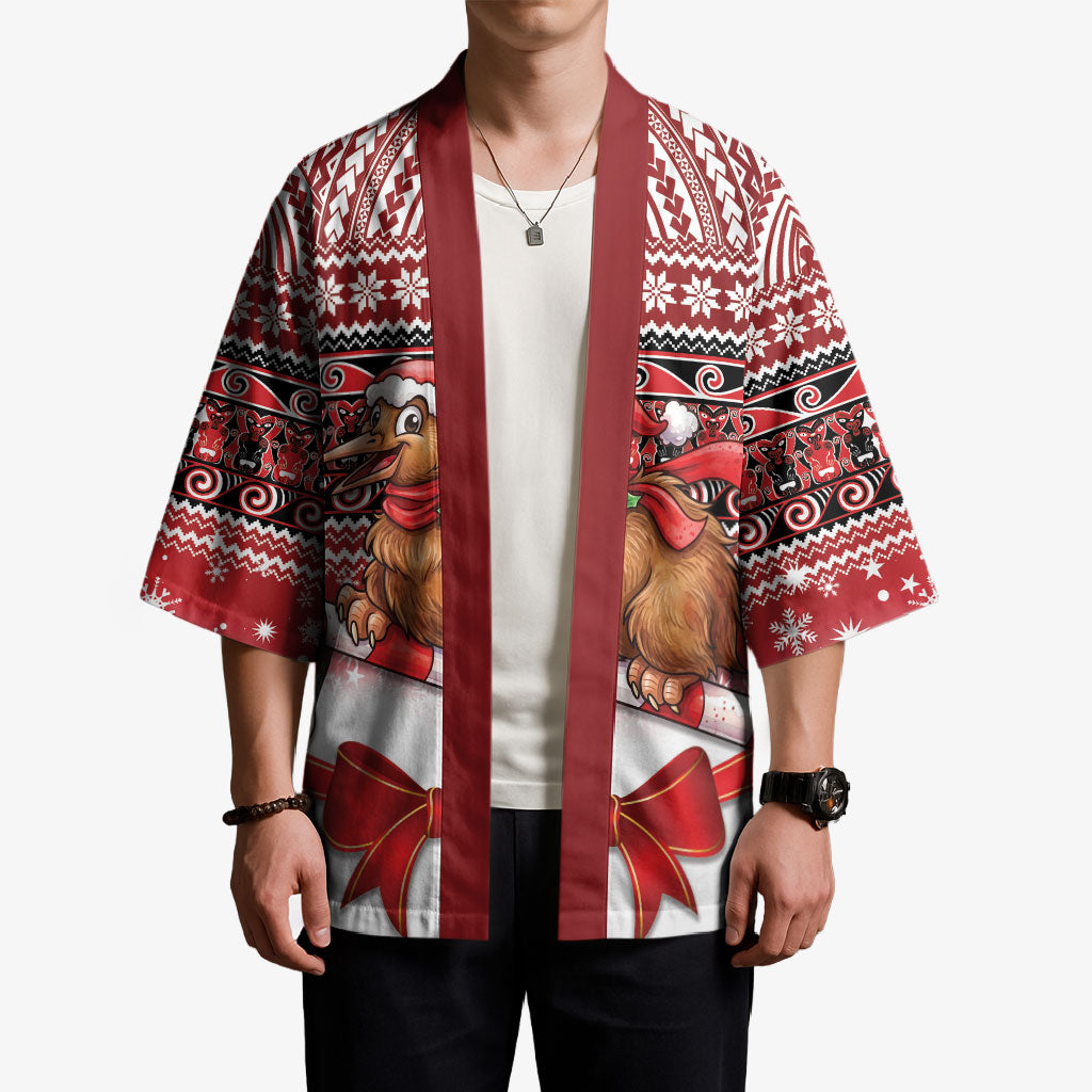 New Zealand Kiwi Bird Christmas Kimono Maori Inspired Knitted Patterns