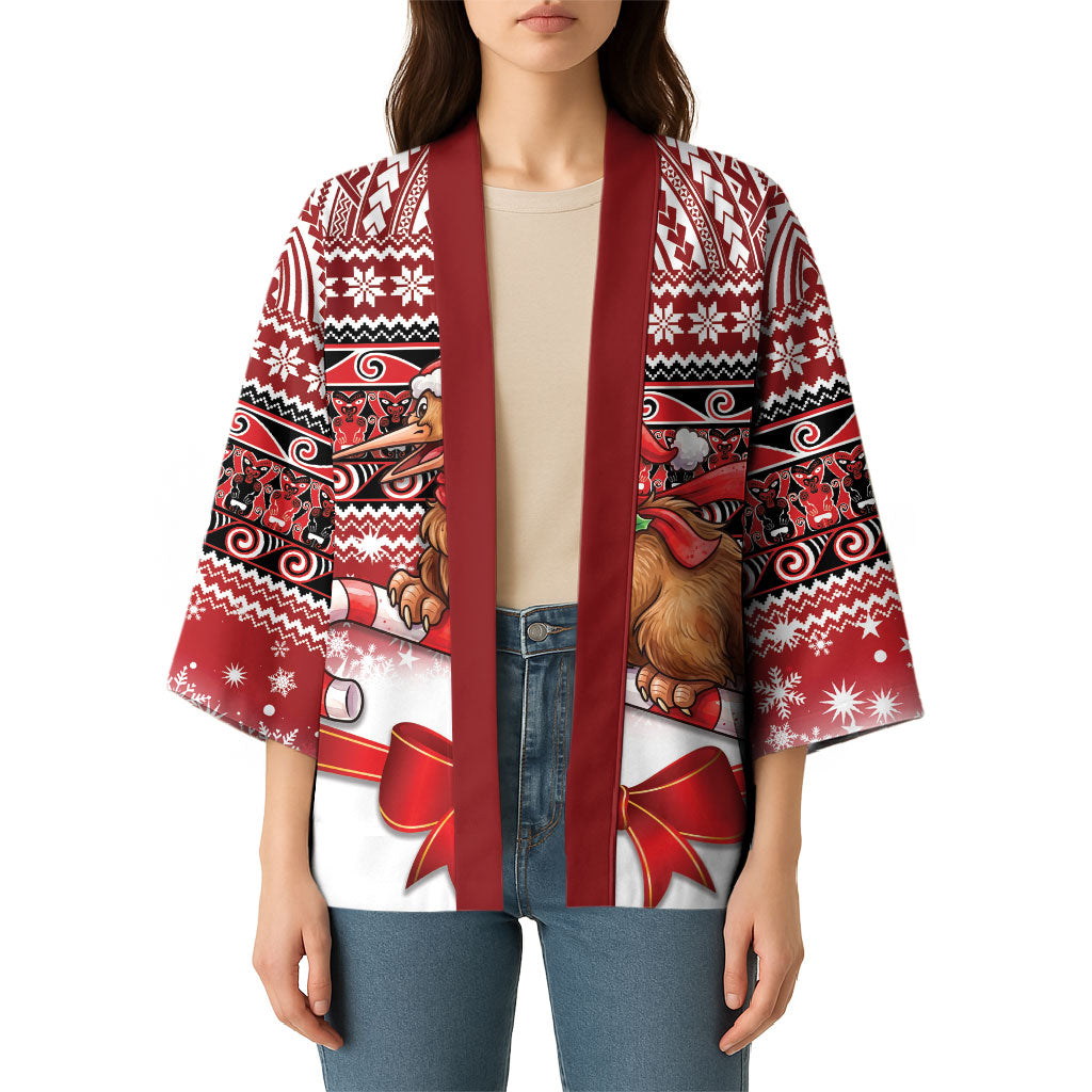 New Zealand Kiwi Bird Christmas Kimono Maori Inspired Knitted Patterns