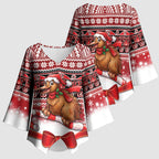 New Zealand Kiwi Bird Christmas Kimono Sleeve Blouse Maori Inspired Knitted Patterns