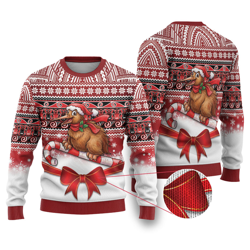New Zealand Kiwi Bird Christmas Ugly Christmas Sweater Maori Inspired Knitted Patterns