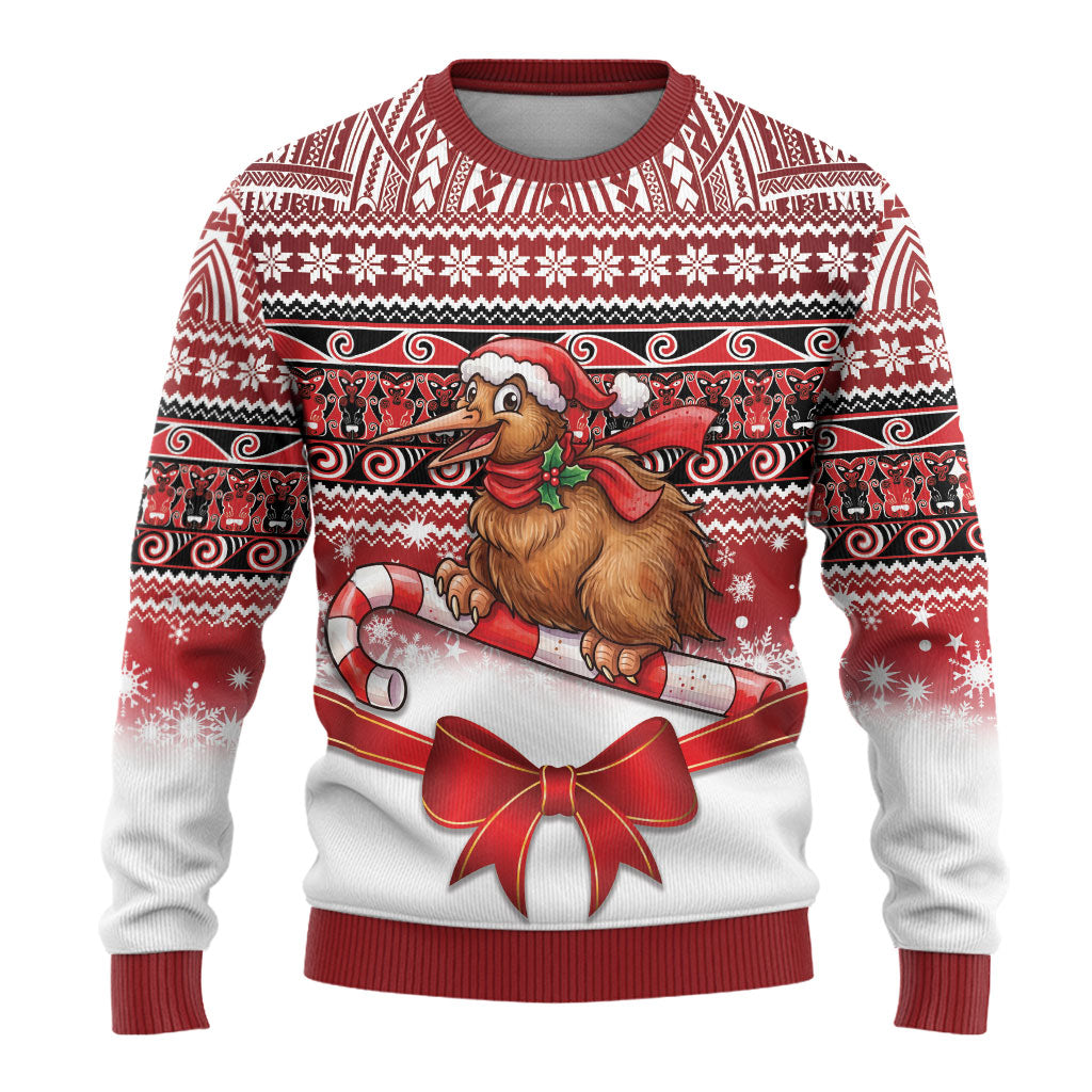 New Zealand Kiwi Bird Christmas Ugly Christmas Sweater Maori Inspired Knitted Patterns