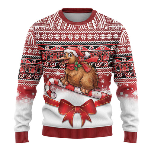 New Zealand Kiwi Bird Christmas Ugly Christmas Sweater Maori Inspired Knitted Patterns
