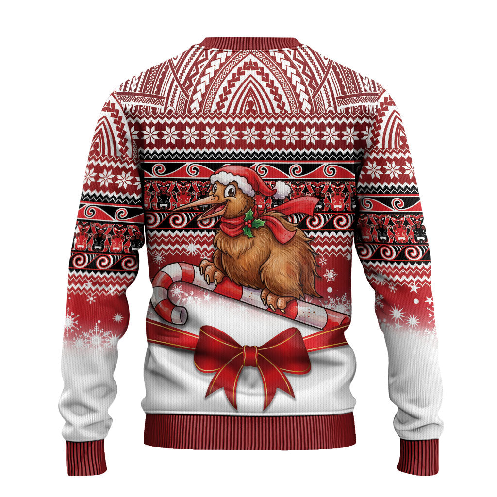New Zealand Kiwi Bird Christmas Ugly Christmas Sweater Maori Inspired Knitted Patterns