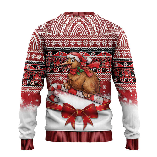 New Zealand Kiwi Bird Christmas Ugly Christmas Sweater Maori Inspired Knitted Patterns